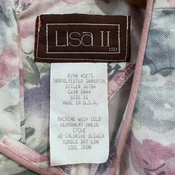 Lisa‎ II Vintage Floral Print Dress Cottage Core Long Sleeve Maxi Dress - Picture 8 of 11